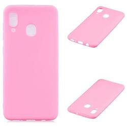Candy Soft Silicone Protective Phone Case for Samsung Galaxy A30 - Dark Pink