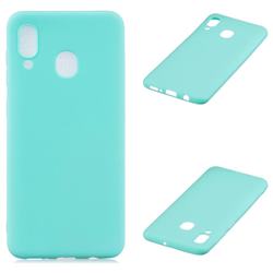 Candy Soft Silicone Protective Phone Case for Samsung Galaxy A30 - Light Blue