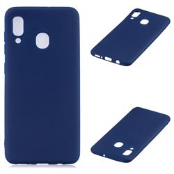 Candy Soft Silicone Protective Phone Case for Samsung Galaxy A30 - Dark Blue