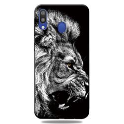 Lion 3D Embossed Relief Black TPU Cell Phone Back Cover for Samsung Galaxy A30