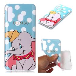 Dumbo Elephant Soft TPU Cell Phone Back Cover for Samsung Galaxy A30