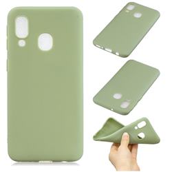 Candy Soft Silicone Phone Case for Samsung Galaxy A30 - Pea Green