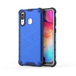 Honeycomb TPU + PC Hybrid Armor Shockproof Case Cover for Samsung Galaxy A30 - Blue