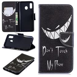 Crooked Grin Leather Wallet Case for Samsung Galaxy A30