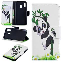 Bamboo Panda Leather Wallet Case for Samsung Galaxy A30