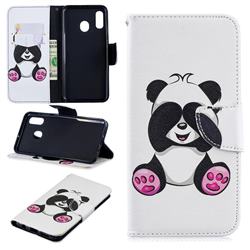 Lovely Panda Leather Wallet Case for Samsung Galaxy A30
