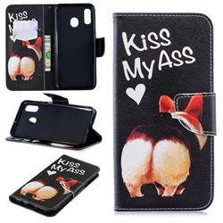 Lovely Pig Ass Leather Wallet Case for Samsung Galaxy A30