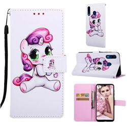 Playful Pony Matte Leather Wallet Phone Case for Samsung Galaxy A30