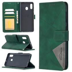 Binfen Color BF05 Prismatic Slim Wallet Flip Cover for Samsung Galaxy A30 - Green