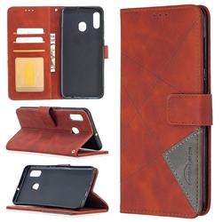 Binfen Color BF05 Prismatic Slim Wallet Flip Cover for Samsung Galaxy A30 - Brown