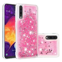Dynamic Liquid Glitter Quicksand Sequins TPU Phone Case for Samsung Galaxy A30s - Rose