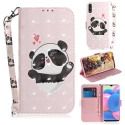Heart Cat 3D Painted Leather Wallet Phone Case for Samsung Galaxy A30s