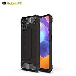 King Kong Armor Premium Shockproof Dual Layer Rugged Hard Cover for Samsung Galaxy A31 - Black Gold