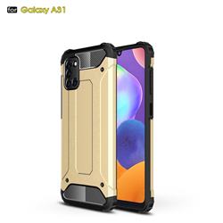 King Kong Armor Premium Shockproof Dual Layer Rugged Hard Cover for Samsung Galaxy A31 - Champagne Gold