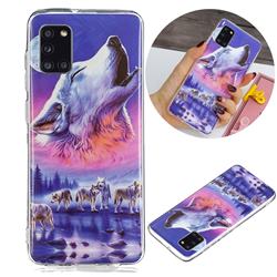 Wolf Howling Noctilucent Soft TPU Back Cover for Samsung Galaxy A31
