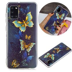Golden Butterflies Noctilucent Soft TPU Back Cover for Samsung Galaxy A31