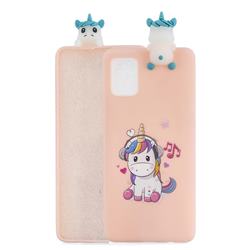 Music Unicorn Soft 3D Climbing Doll Soft Case for Samsung Galaxy A31