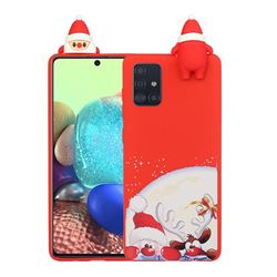 Santa Claus Elk Christmas Xmax Soft 3D Doll Silicone Case for Samsung Galaxy A31