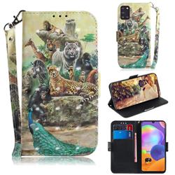 Beast Zoo 3D Painted Leather Wallet Phone Case for Samsung Galaxy A31