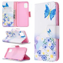 Butterflies Flowers Leather Wallet Case for Samsung Galaxy A31