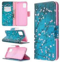 Blue Plum Leather Wallet Case for Samsung Galaxy A31