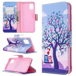 Tree and Owls Leather Wallet Case for Samsung Galaxy A31