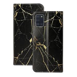 Black Gold Marble PU Leather Wallet Case for Samsung Galaxy A31