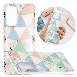 Fresh Triangle Painted Marble Electroplating Protective Case for Samsung Galaxy A32 5G