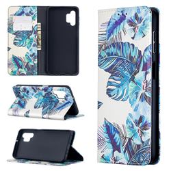 Blue Leaf Slim Magnetic Attraction Wallet Flip Cover for Samsung Galaxy A32 5G