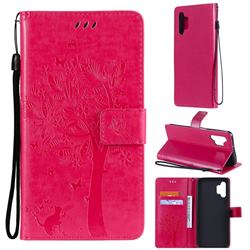Embossing Butterfly Tree Leather Wallet Case for Samsung Galaxy A32 5G - Rose