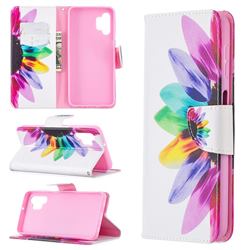 Seven-color Flowers Leather Wallet Case for Samsung Galaxy A32 5G