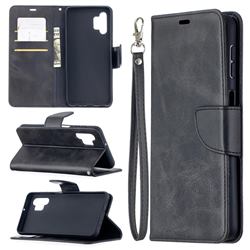 Classic Sheepskin PU Leather Phone Wallet Case for Samsung Galaxy A32 5G - Black