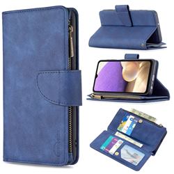 Binfen Color BF02 Sensory Buckle Zipper Multifunction Leather Phone Wallet for Samsung Galaxy A32 5G - Blue