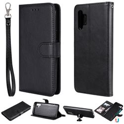 Retro Greek Detachable Magnetic PU Leather Wallet Phone Case for Samsung Galaxy A32 5G - Black