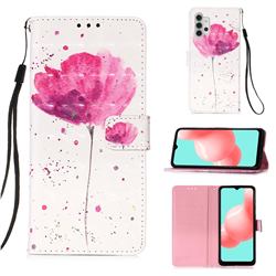 Watercolor 3D Painted Leather Wallet Case for Samsung Galaxy A32 5G
