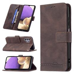 Binfen Color RFID Blocking Leather Wallet Case for Samsung Galaxy A32 5G - Brown