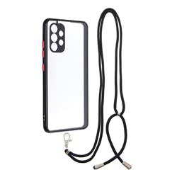 Necklace Cross-body Lanyard Strap Cord Phone Case Cover for Samsung Galaxy A32 4G - Black