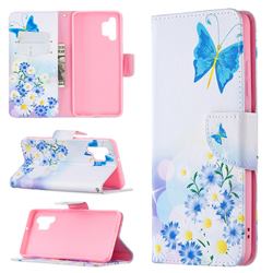 Butterflies Flowers Leather Wallet Case for Samsung Galaxy A32 4G