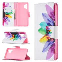 Seven-color Flowers Leather Wallet Case for Samsung Galaxy A32 4G