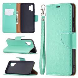 Classic Luxury Litchi Leather Phone Wallet Case for Samsung Galaxy A32 4G - Green