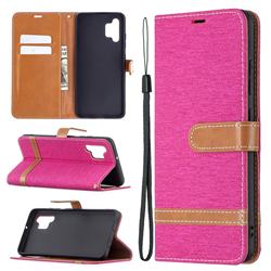 Jeans Cowboy Denim Leather Wallet Case for Samsung Galaxy A32 4G - Rose
