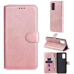 Retro Calf Matte Leather Wallet Phone Case for Samsung Galaxy A32 4G - Pink