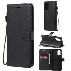 Retro Greek Classic Smooth PU Leather Wallet Phone Case for Samsung Galaxy A32 4G - Black