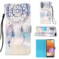 Fantasy Campanula 3D Painted Leather Wallet Case for Samsung Galaxy A32 4G