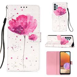 Watercolor 3D Painted Leather Wallet Case for Samsung Galaxy A32 4G