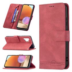 Binfen Color RFID Blocking Leather Wallet Case for Samsung Galaxy A32 4G - Red