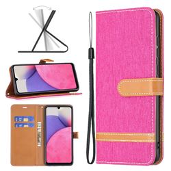Jeans Cowboy Denim Leather Wallet Case for Samsung Galaxy A33 5G - Rose
