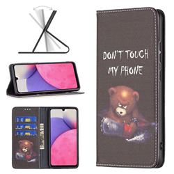 Chainsaw Bear Slim Magnetic Attraction Wallet Flip Cover for Samsung Galaxy A33 5G
