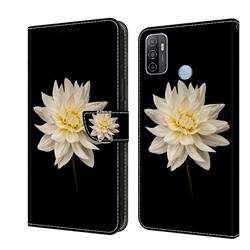 White Flower Crystal PU Leather Protective Wallet Case Cover for Samsung Galaxy A33 5G