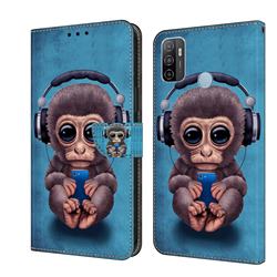 Cute Orangutan Crystal PU Leather Protective Wallet Case Cover for Samsung Galaxy A33 5G